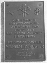 Dipl.-Ing. Dr. mont. h.c. Wilhelm Schuster-Gedenktafel
