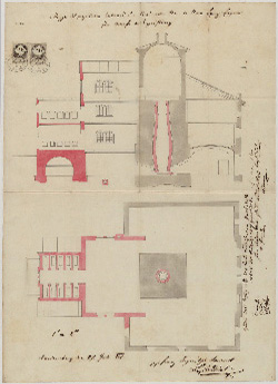 Plan des Radwerk IV zur Zeit seines Umbaus 1846